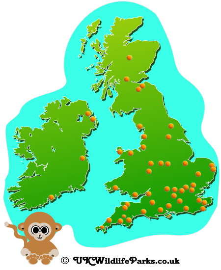 UK Wildlife Parks Map of locations