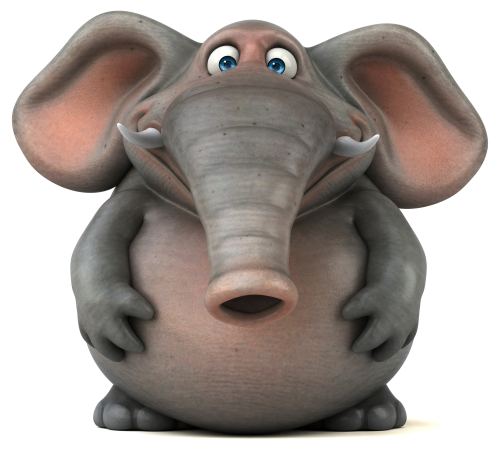 UKW Elephant Character facing forwards
